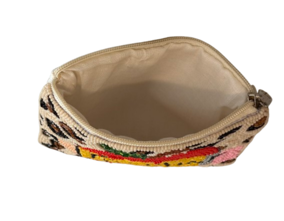 Teacher Apple Seed Bead Coin Purse