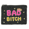 Bad Bitch Seed Bead Coin Purse – Black